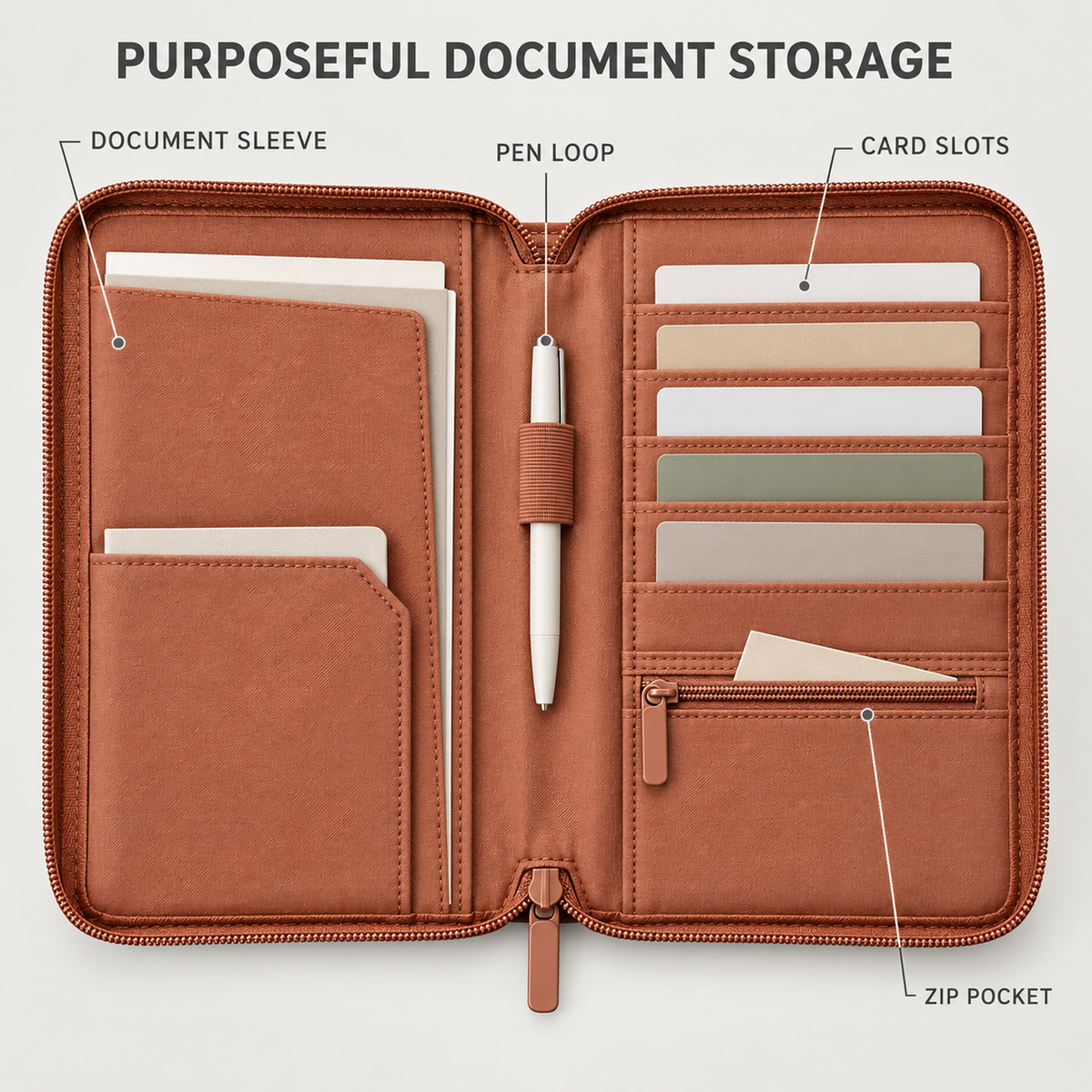 RouteDesk Fold-Open Document Folio