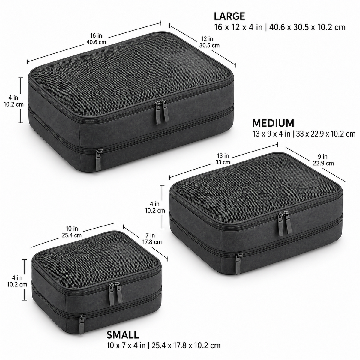 PackForm Dual-Zip Compression Cube Set